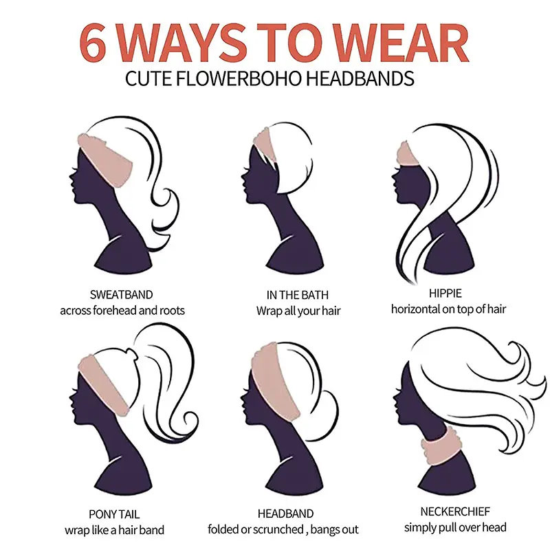 Brown Elastic Sports Hair Band for Women - Image 36