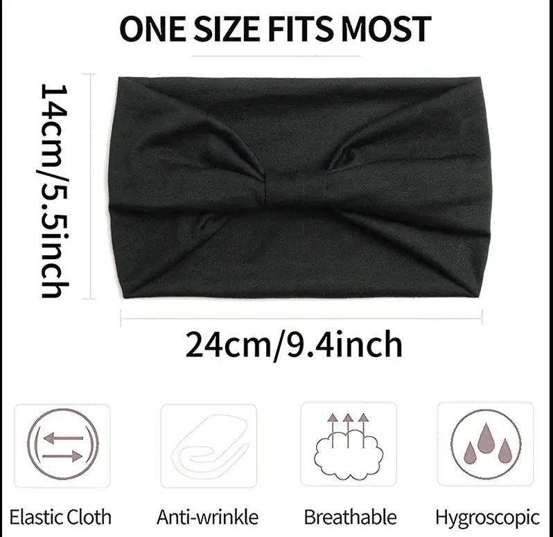 Brown Elastic Sports Hair Band for Women — feature 6