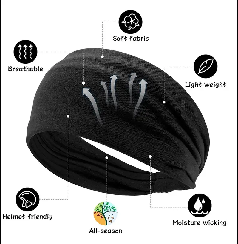 Brown Elastic Sports Hair Band for Women — feature 7