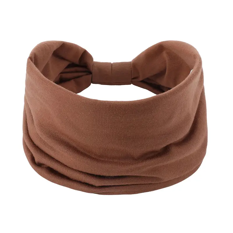 Brown Elastic Sports Hair Band for Women - Image 27