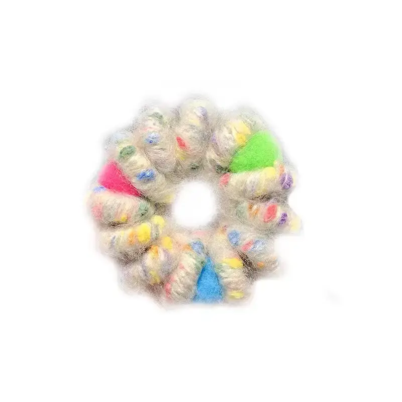 Pink Plush Hair Ties for Girls & Women - Image 17
