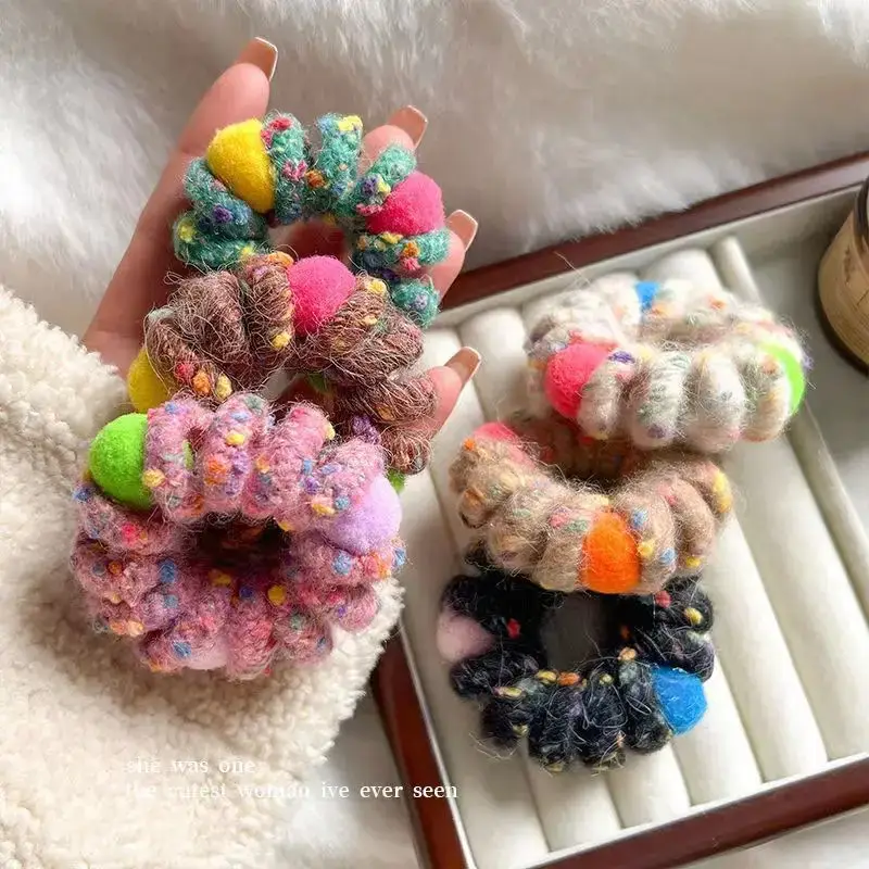 Pink Plush Hair Ties for Girls & Women — feature 5