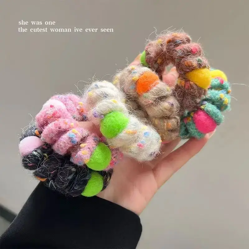 Pink Plush Hair Ties for Girls & Women — feature 6