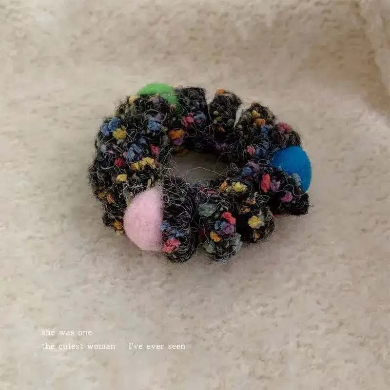 Pink Plush Hair Ties for Girls & Women - Image 4