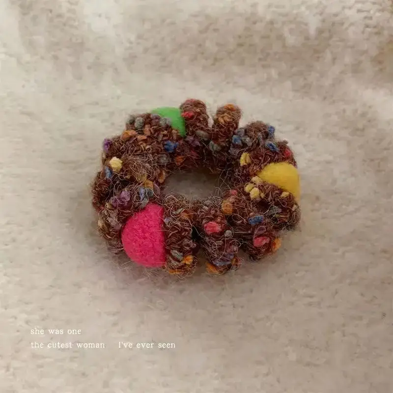 Pink Plush Hair Ties for Girls & Women - Image 5