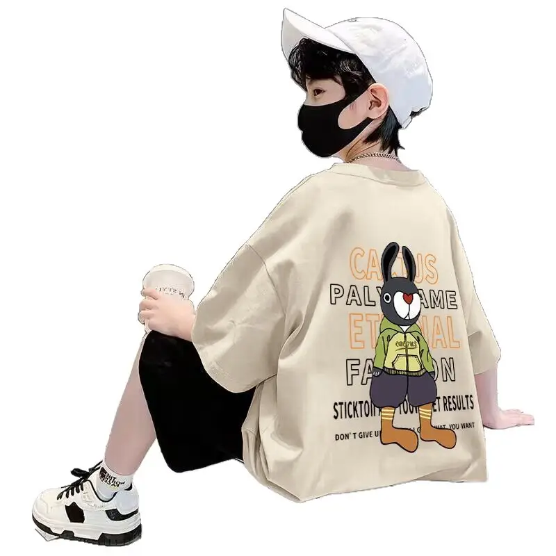 Boys Cotton Cartoon T-Shirt Summer Loose Fit - Image 9