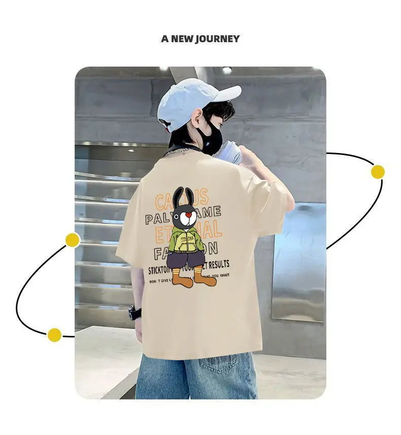 Boys Cotton Cartoon T-Shirt Summer Loose Fit — feature 13