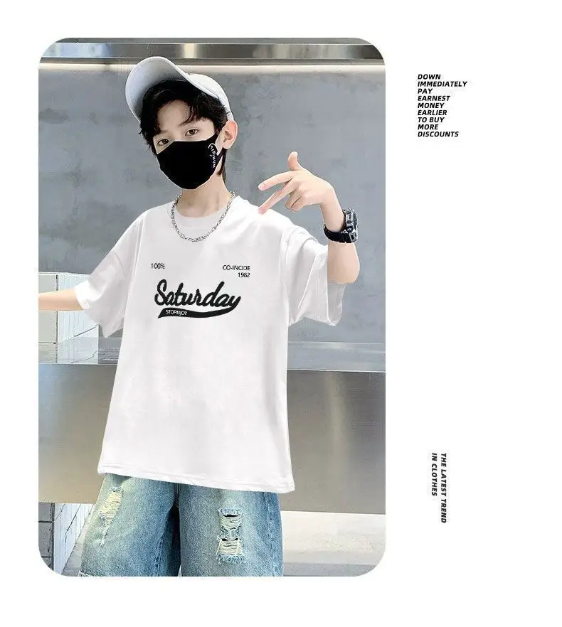 Boys Cotton Cartoon T-Shirt Summer Loose Fit — feature 7