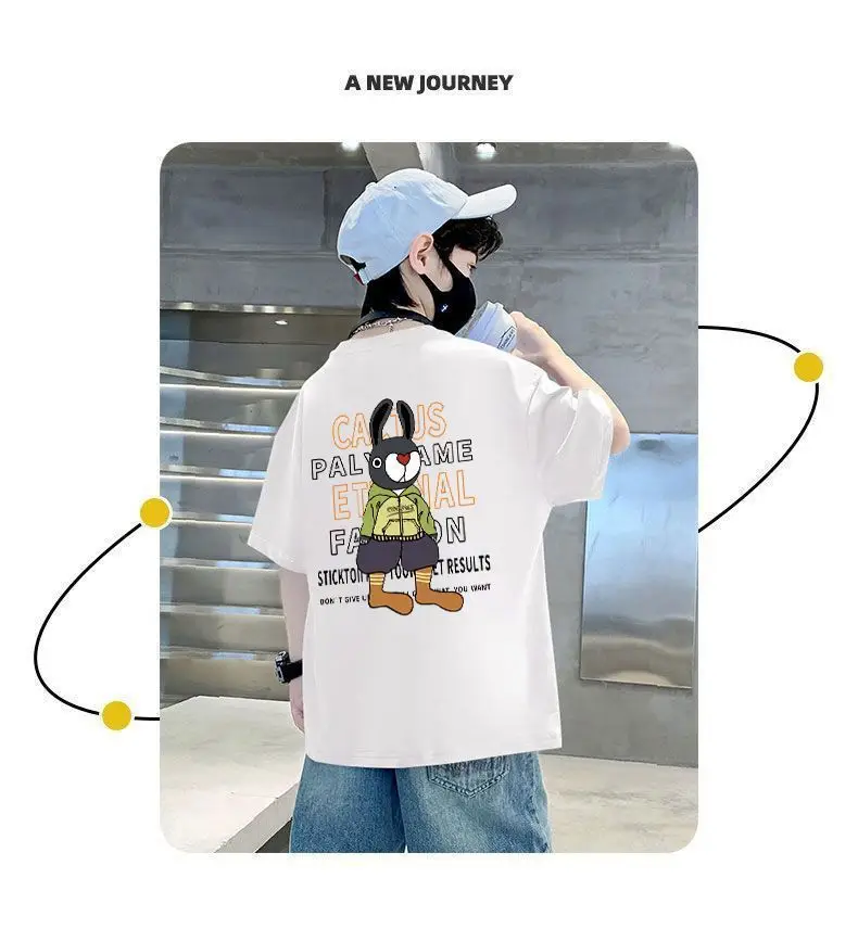 Boys Cotton Cartoon T-Shirt Summer Loose Fit — feature 8