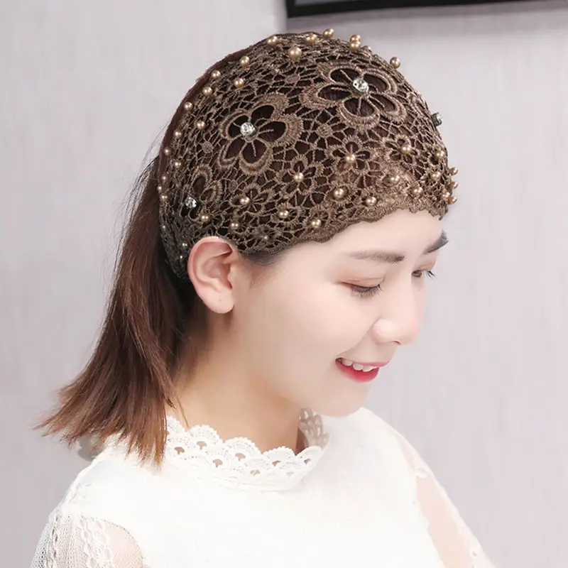 Hollow Crossbody Hair Cover with Lace Design - Image 9