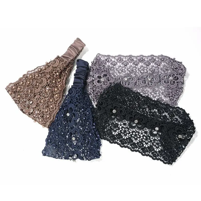 Hollow Crossbody Hair Cover with Lace Design - Image 10