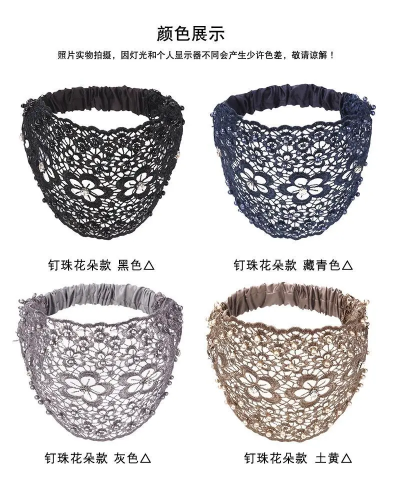 Hollow Crossbody Hair Cover with Lace Design — feature 4