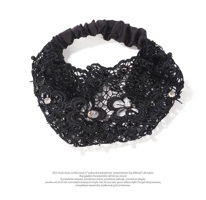 Hollow Crossbody Hair Cover with Lace Design — feature 9