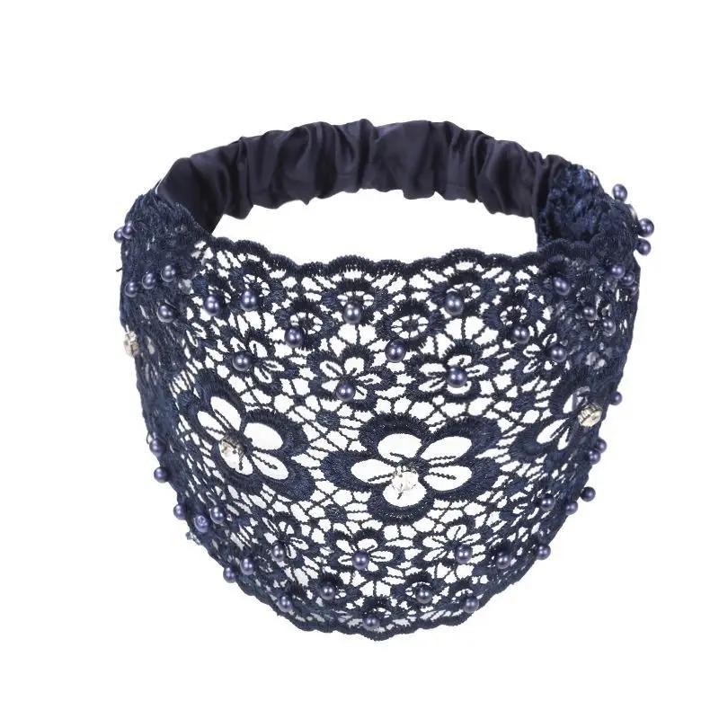 Hollow Crossbody Hair Cover with Lace Design - Image 3