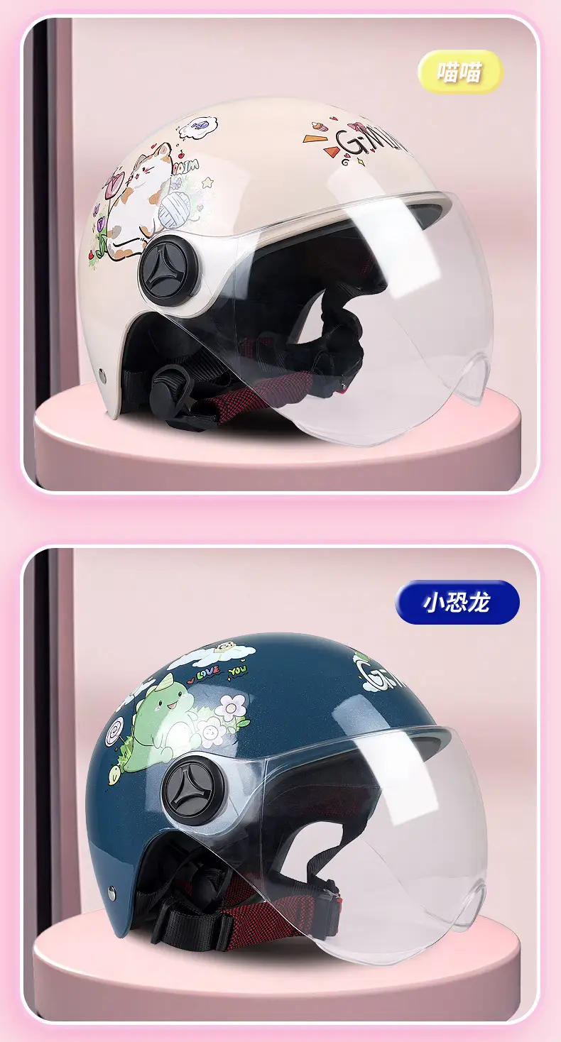 Kids Safety Helmet Blue Cartoon 3-12Yrs Cycling — feature 15