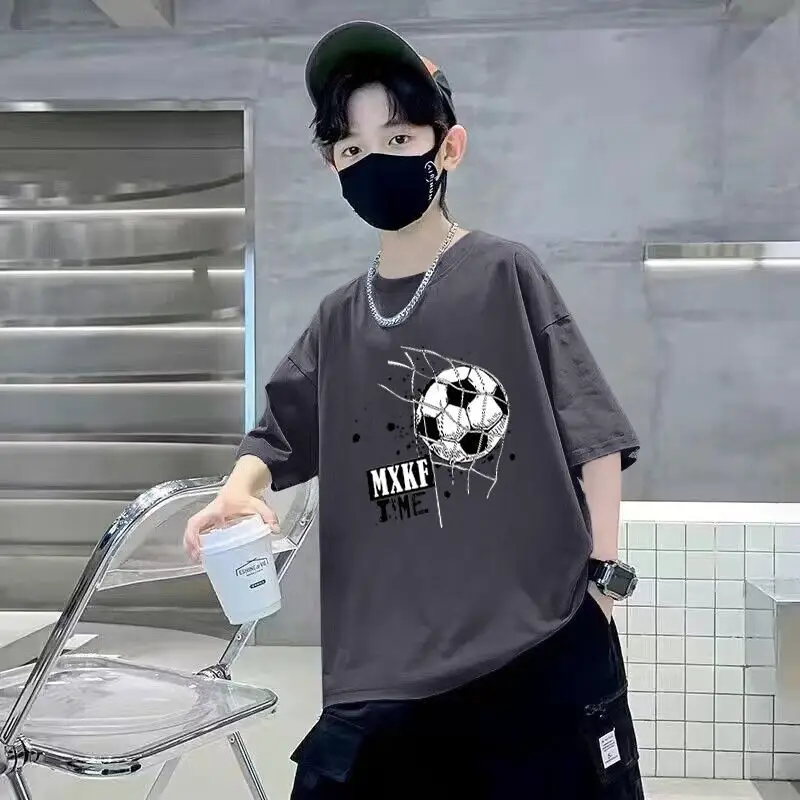 Boys Cotton Printed T-Shirt Summer Loose Fit - Image 4