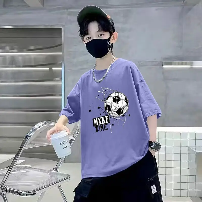 Boys Cotton Printed T-Shirt Summer Loose Fit - Image 6