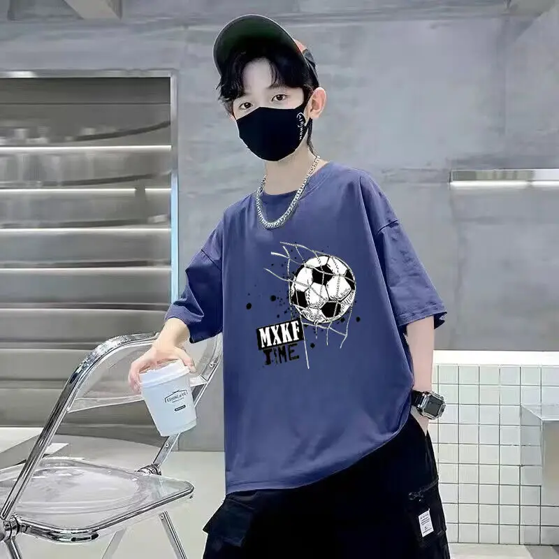 Boys Cotton Printed T-Shirt Summer Loose Fit - Image 7