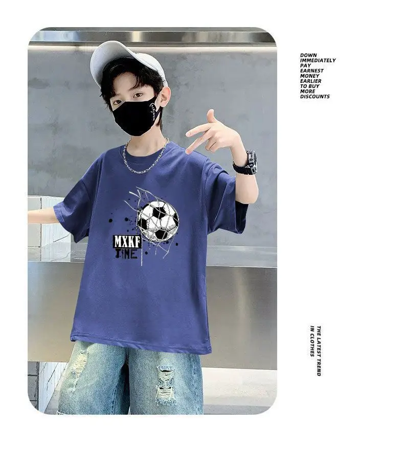 Boys Cotton Printed T-Shirt Summer Loose Fit — feature 11