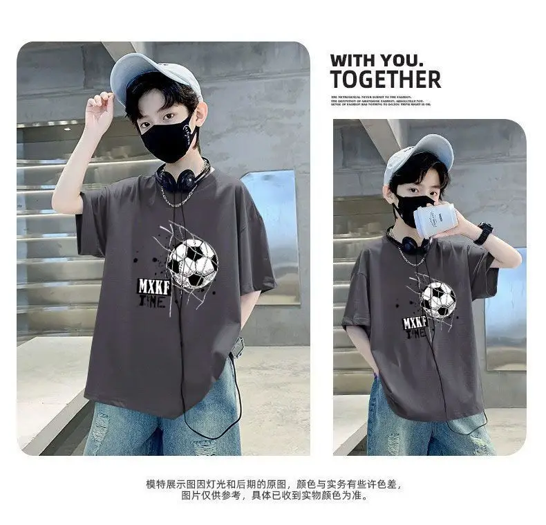 Boys Cotton Printed T-Shirt Summer Loose Fit — feature 4