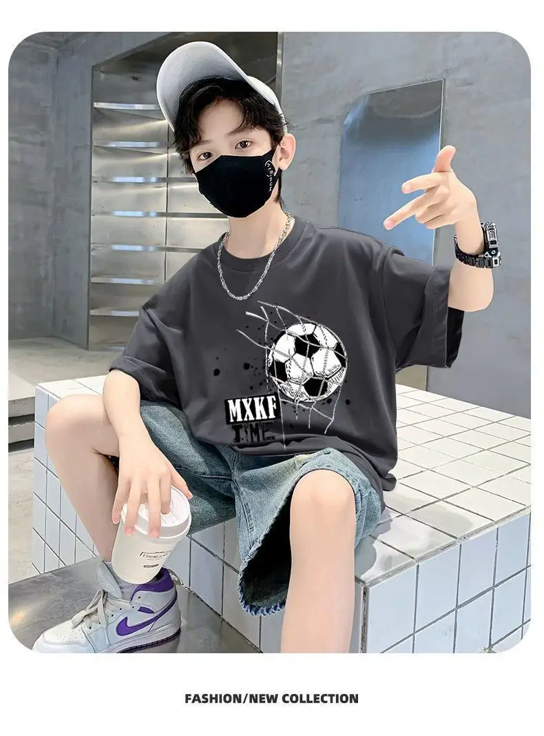 Boys Cotton Printed T-Shirt Summer Loose Fit — feature 5