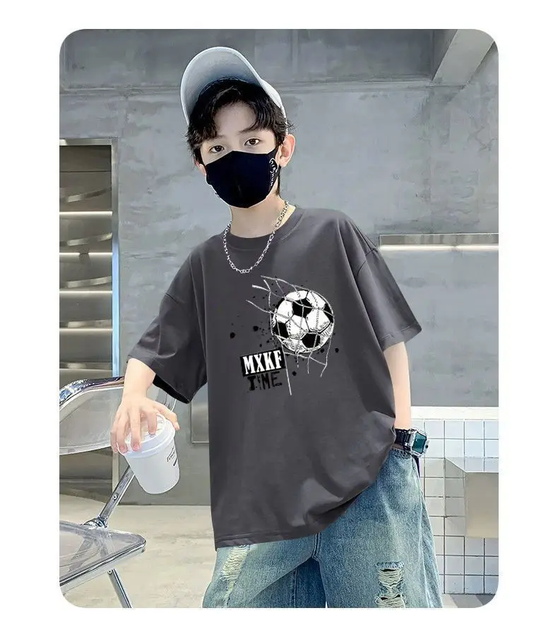 Boys Cotton Printed T-Shirt Summer Loose Fit — feature 7