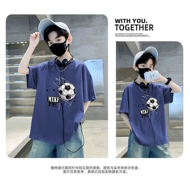 Boys Cotton Printed T-Shirt Summer Loose Fit — feature 9