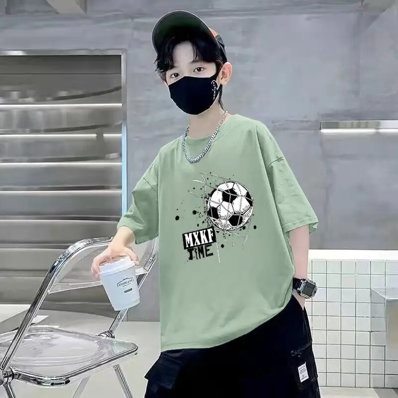 Boys Cotton Printed T-Shirt Summer Loose Fit - Image 3