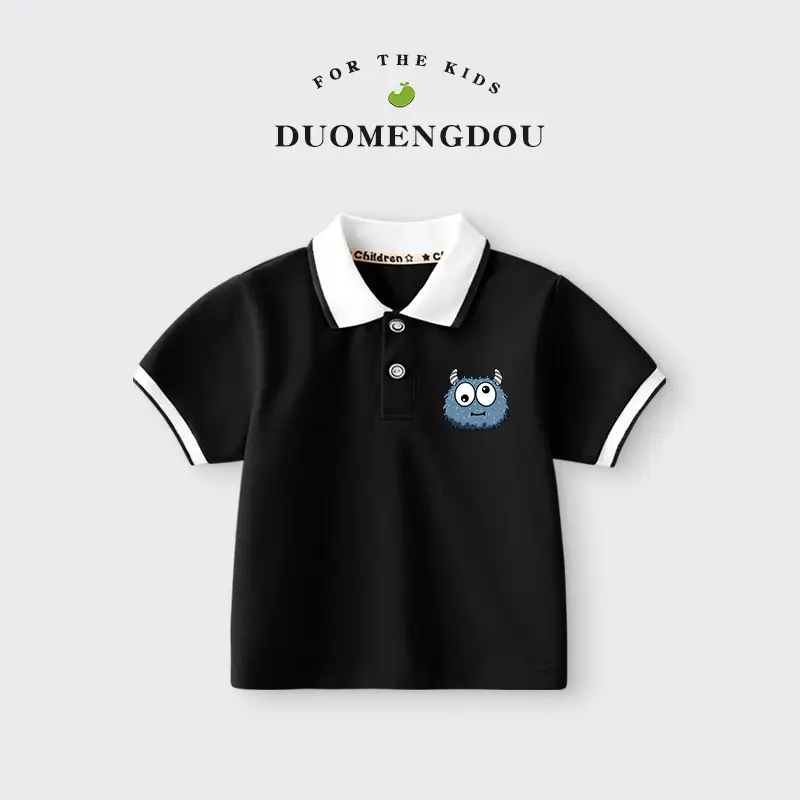 Duomengdou Boys Pink Cotton Polo T-Shirt 2025 - Image 10