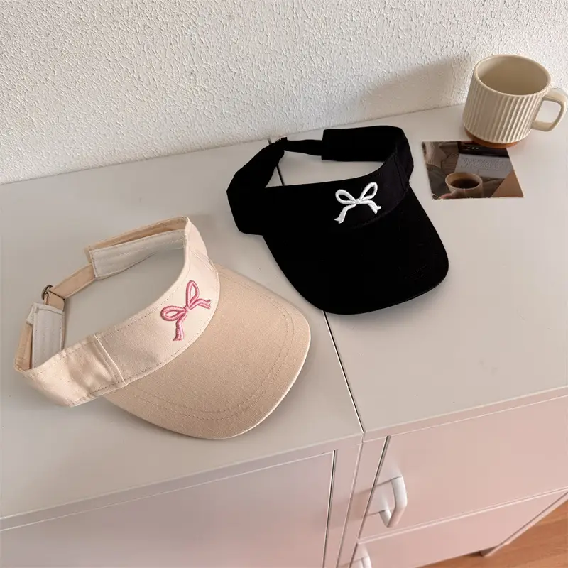 Pink Bow Sun Hat for Girls Running Sports