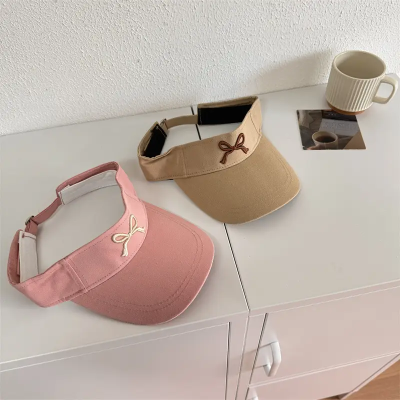 Pink Bow Sun Hat for Girls Running Sports
