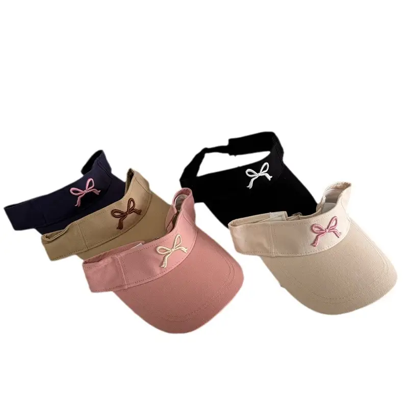 Pink Bow Sun Hat for Girls Running Sports