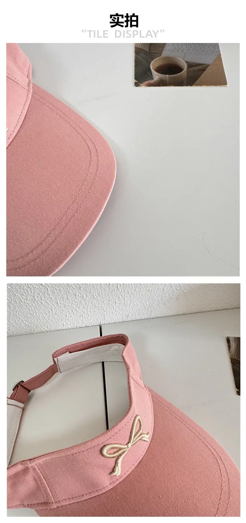 Pink Bow Sun Hat for Girls Running Sports — feature 4