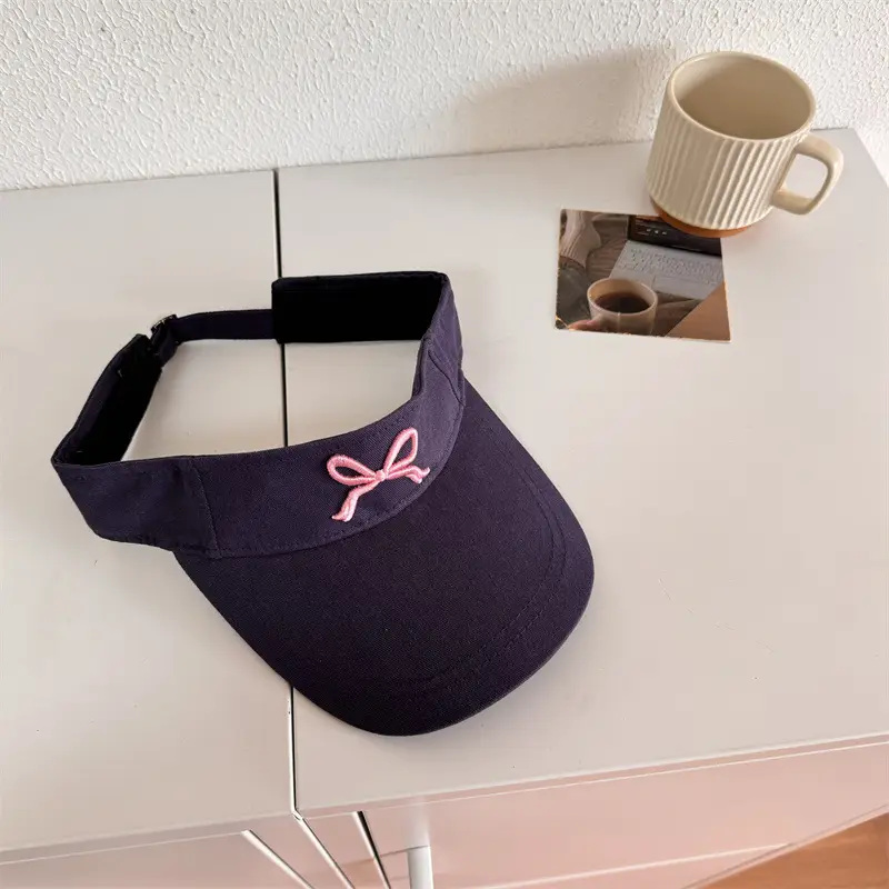 Pink Bow Sun Hat for Girls Running Sports