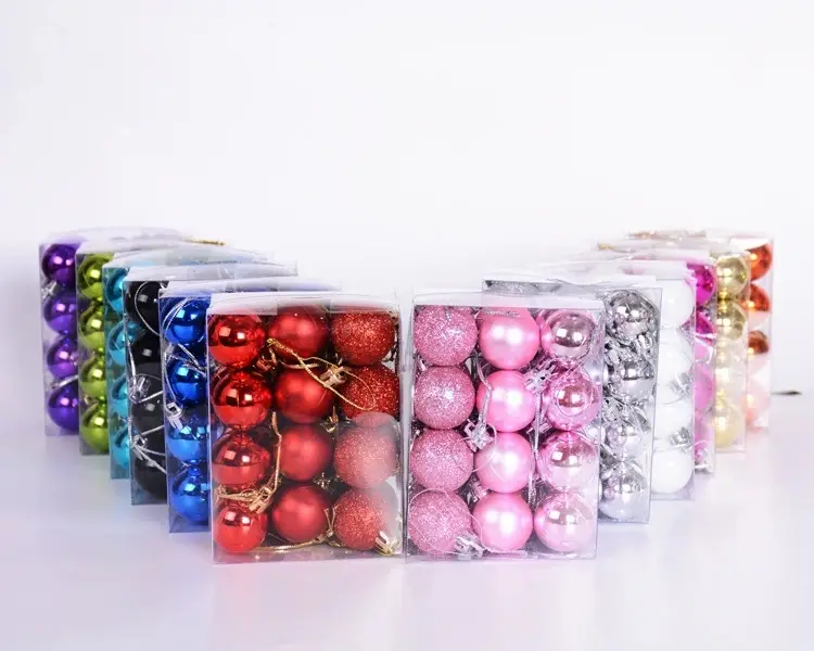 3cm Cross-Country Christmas Balls 24Pcs Electroplated — feature 1
