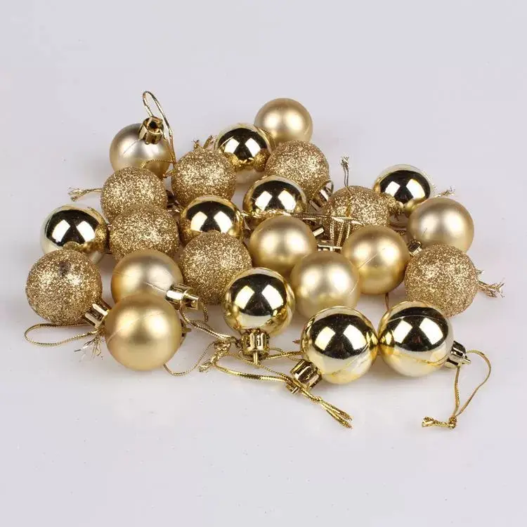 3cm Cross-Country Christmas Balls 24Pcs Electroplated — feature 15