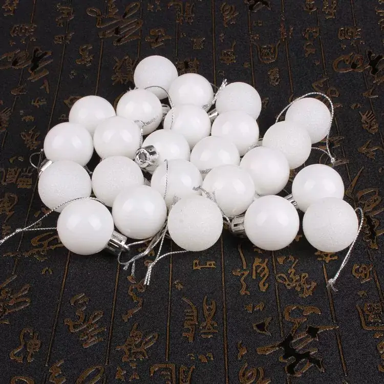 3cm Cross-Country Christmas Balls 24Pcs Electroplated — feature 16