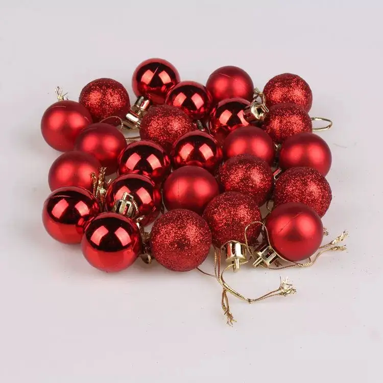 3cm Cross-Country Christmas Balls 24Pcs Electroplated — feature 18