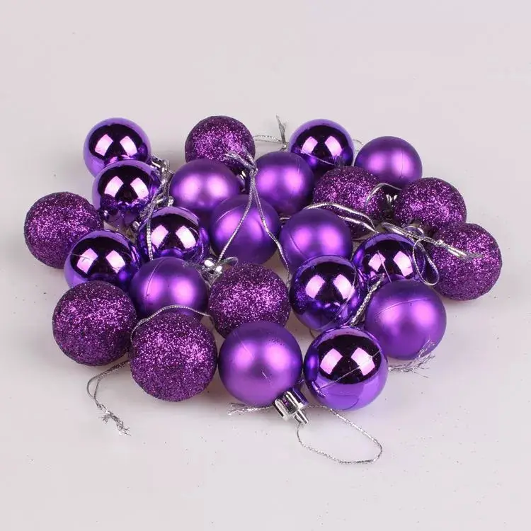 3cm Cross-Country Christmas Balls 24Pcs Electroplated — feature 25
