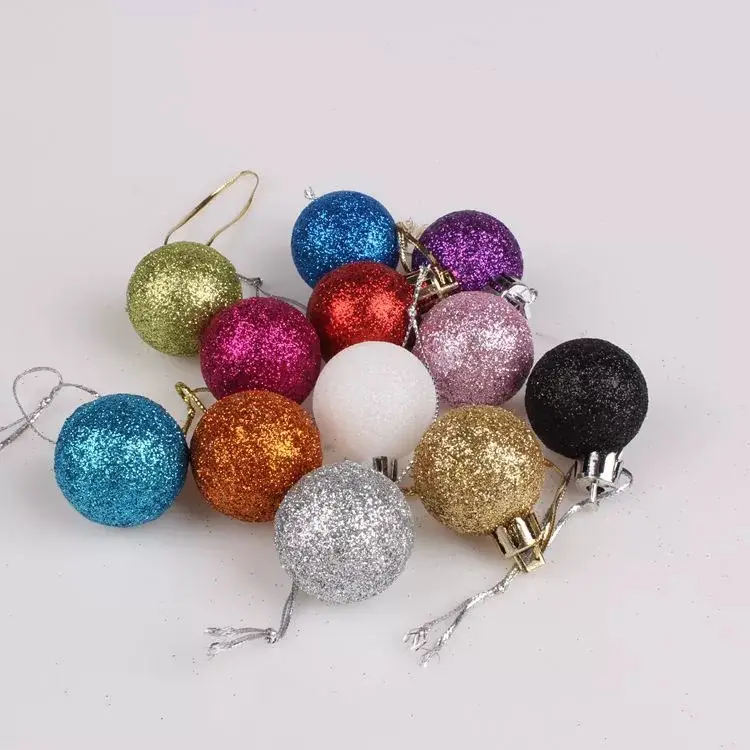 3cm Cross-Country Christmas Balls 24Pcs Electroplated — feature 27