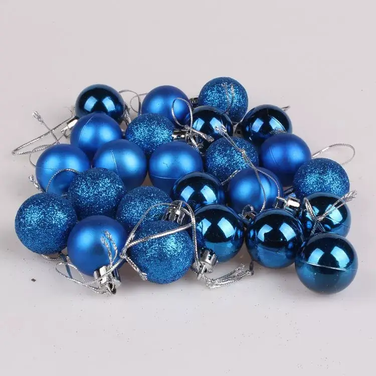 3cm Cross-Country Christmas Balls 24Pcs Electroplated — feature 30