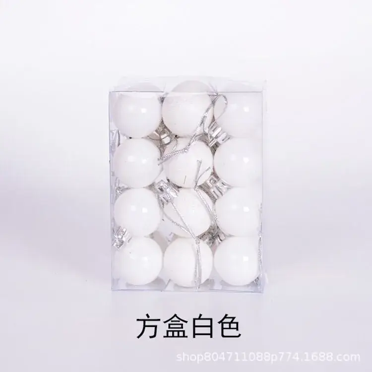 3cm Cross-Country Christmas Balls 24Pcs Electroplated