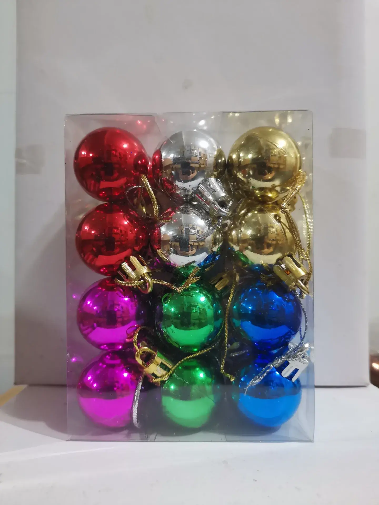 3cm Cross-Country Christmas Balls 24Pcs Electroplated
