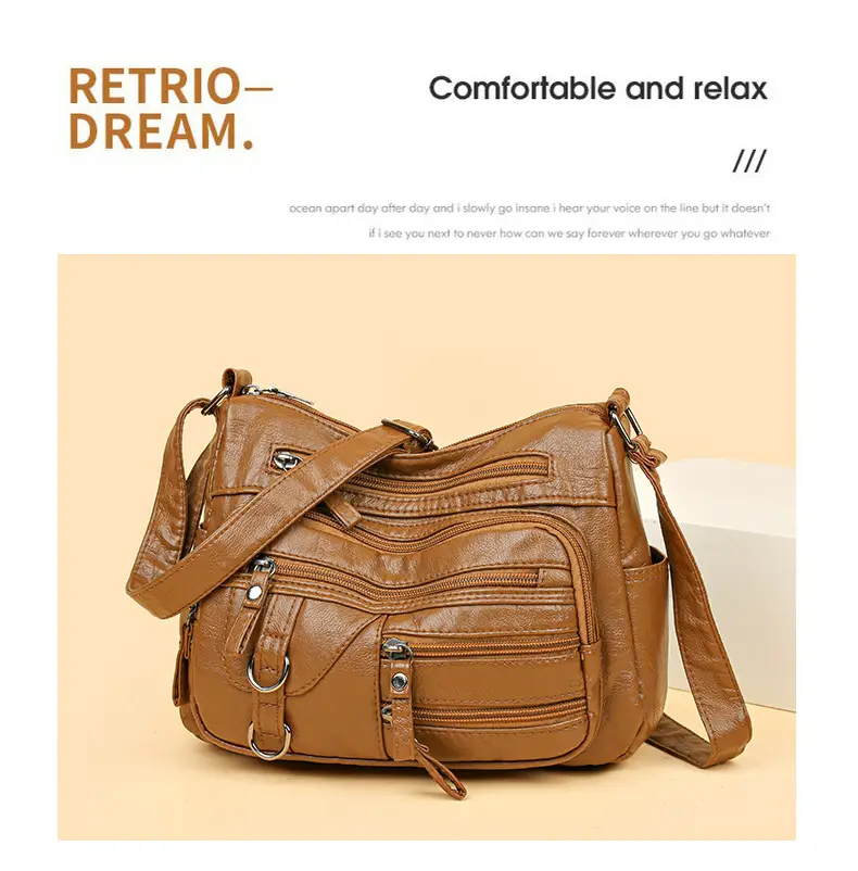 Tan Leather Shoulder Bag for Women 2025 New Fashion — feature 11