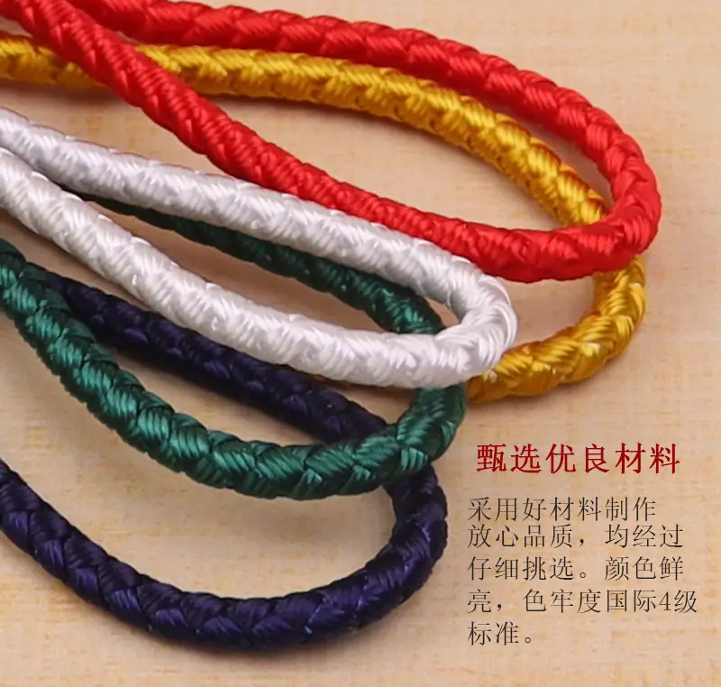 Green Chinese Handwoven Wrist Strap with Gold Buckle — feature 7