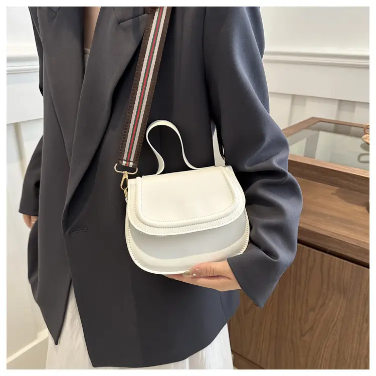 White Saddle Bag for Women, 2024 New Arrival, All-Match Style — feature 20