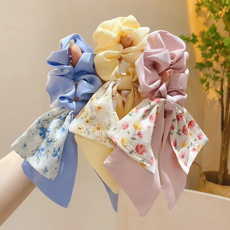 Purple Floral Bow Hair Band for Women — feature 2