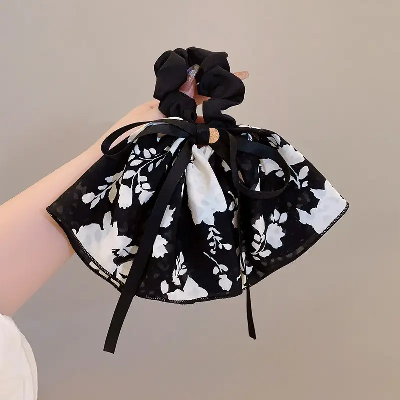 Purple Floral Bow Hair Band for Women - Image 13