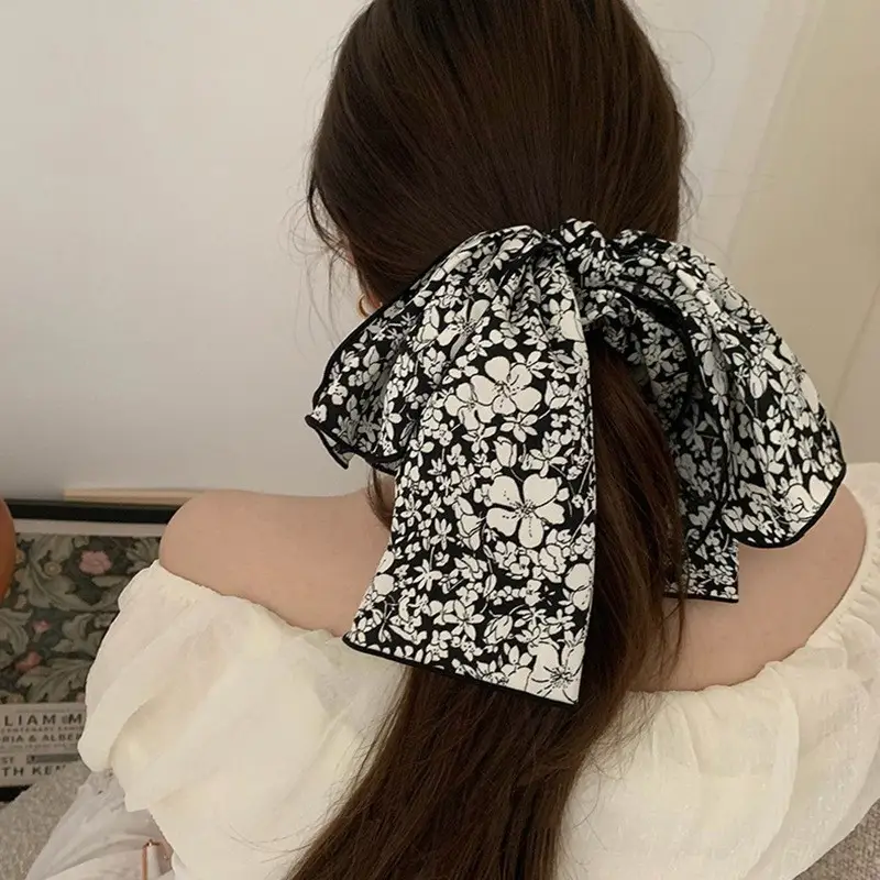 Purple Floral Bow Hair Band for Women - Image 21