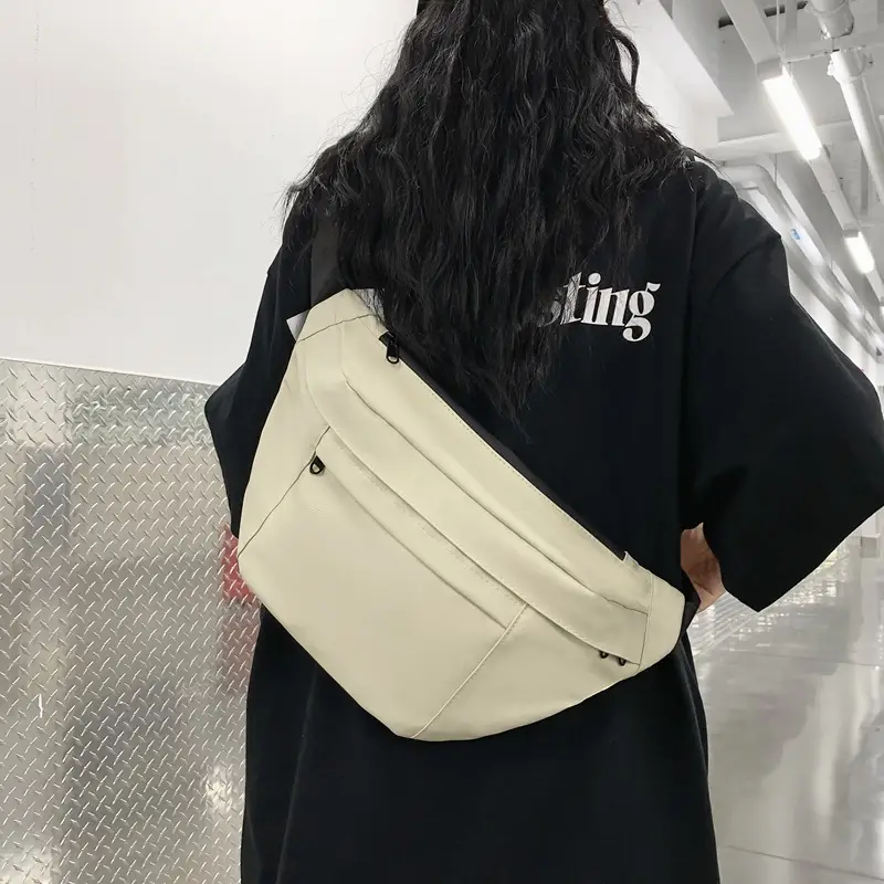 Men's Black Crossbody Bag Large Capacity Casual 2024